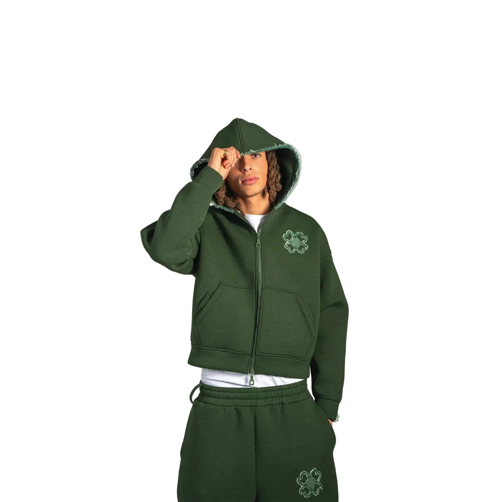 Sweat Capuche motif Trèfle
