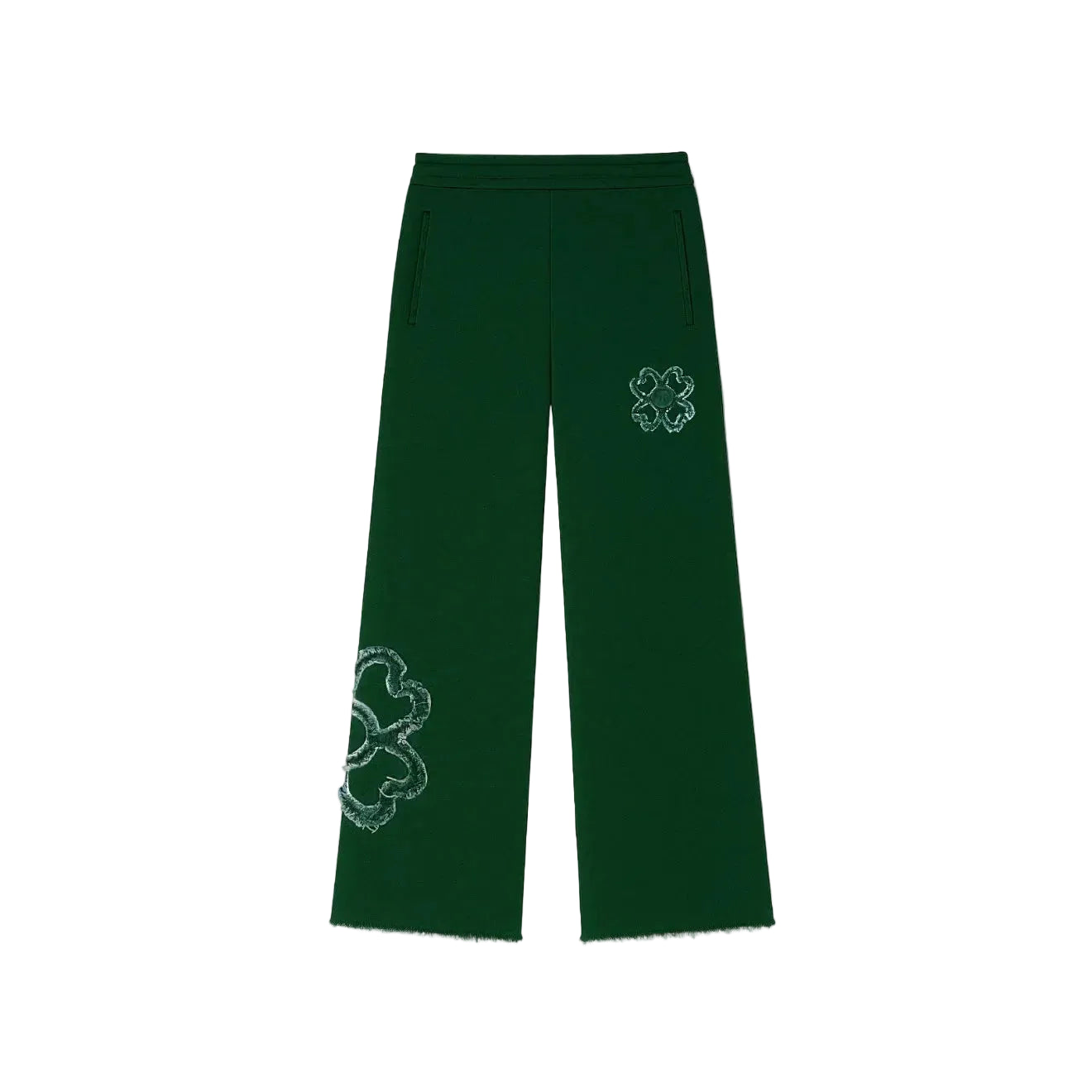 Pantalon de Jogging Large Noir Effet Effiloché