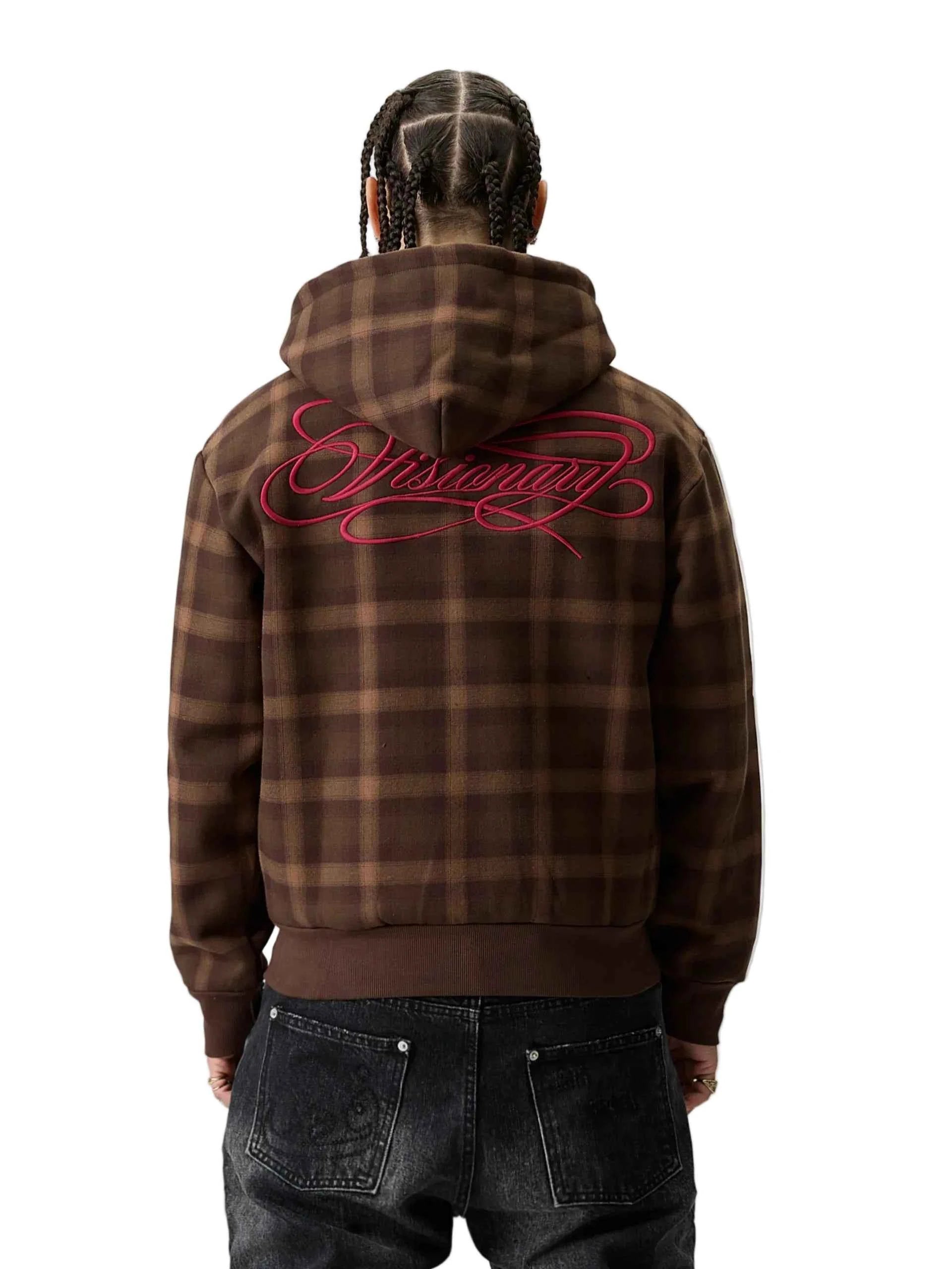 Zip Hoodie  Brown
