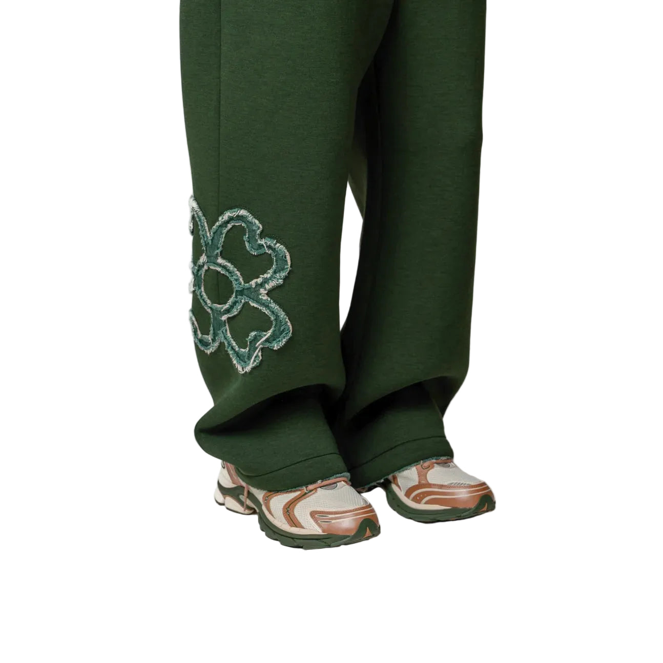 Pantalon de Jogging Large Noir Effet Effiloché