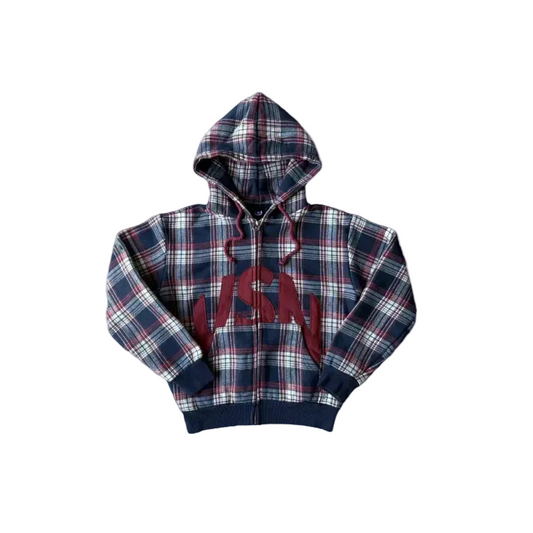 Zip Hoodie American Retro - Noir