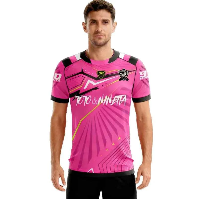 2025 New Summer Men's T-Shirt Maillot 90 Minute Toto & Ninetta Double Side Print Short Sleeve Oversize Breathable Quick Dry Tops