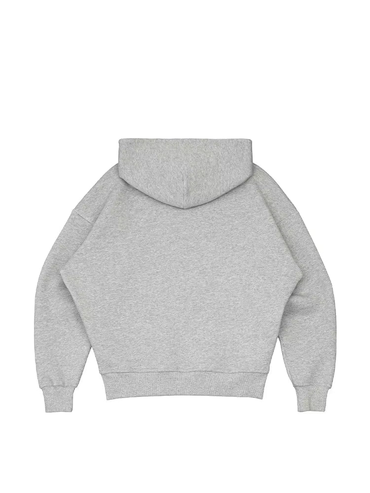 Sweat à Capuche Noir Oversize Détail CD Argenté