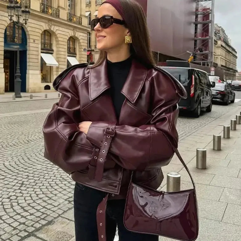 Leather bomber jackets CyBerWave