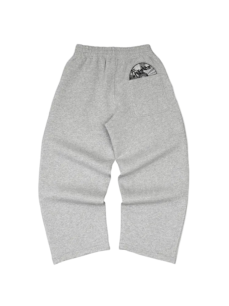 Pantalon de Jogging Noir Coupe Large Détail CD Argenté